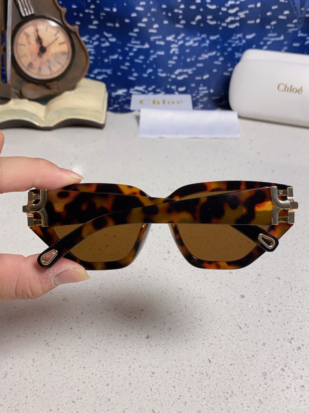 Chloe克洛伊 2025新款春夏新款猫眼形太阳镜女高级感方形大框墨镜男女潮流防紫外线