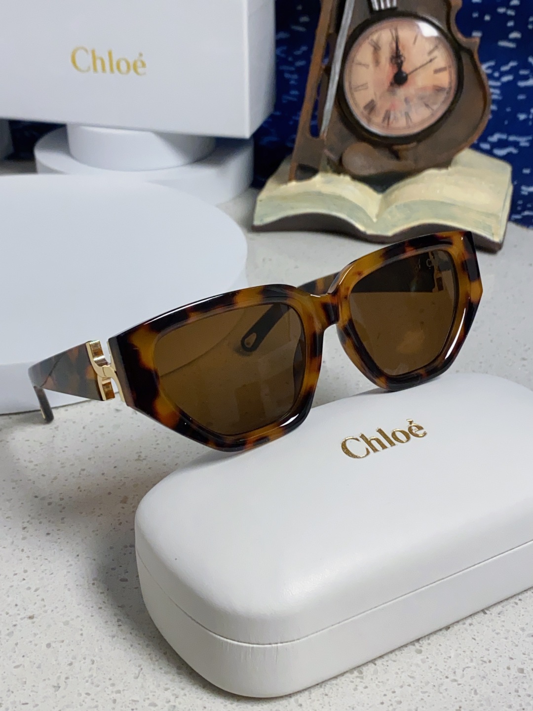 Chloe克洛伊 2025新款春夏新款猫眼形太阳镜女高级感方形大框墨镜男女潮流防紫外线