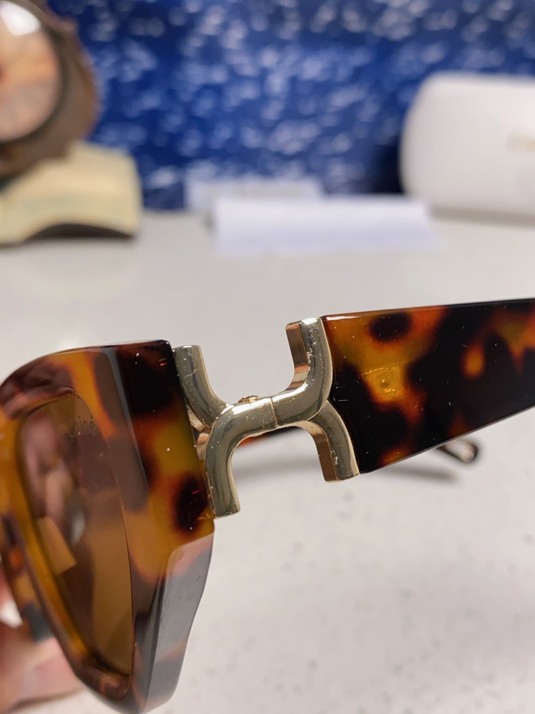 Chloe克洛伊 2025新款春夏新款猫眼形太阳镜女高级感方形大框墨镜男女潮流防紫外线