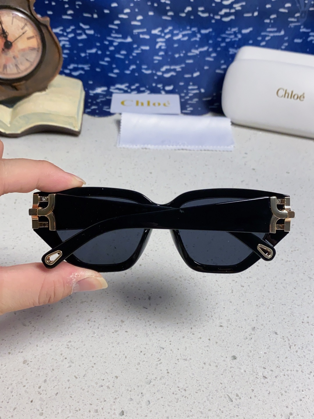 Chloe克洛伊 2025新款春夏新款猫眼形太阳镜女高级感方形大框墨镜男女潮流防紫外线