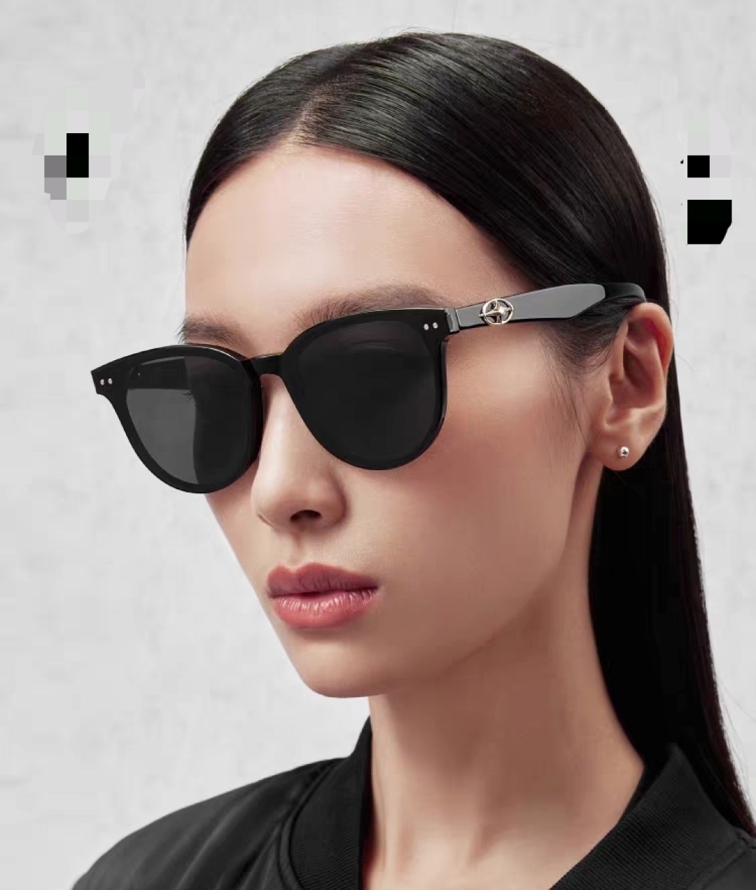 Gentle Moster(GM) 2025新款圆框墨镜女式高端太阳镜防晒防紫外线 唐艺昕同款 型号：T