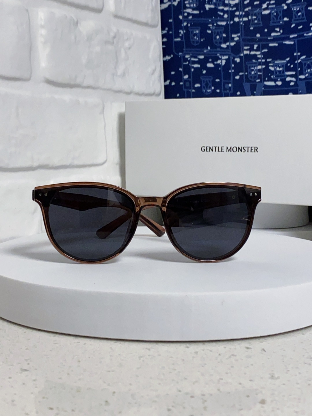 Gentle Moster(GM) 2025新款圆框墨镜女式高端太阳镜防晒防紫外线 唐艺昕同款 型号：T