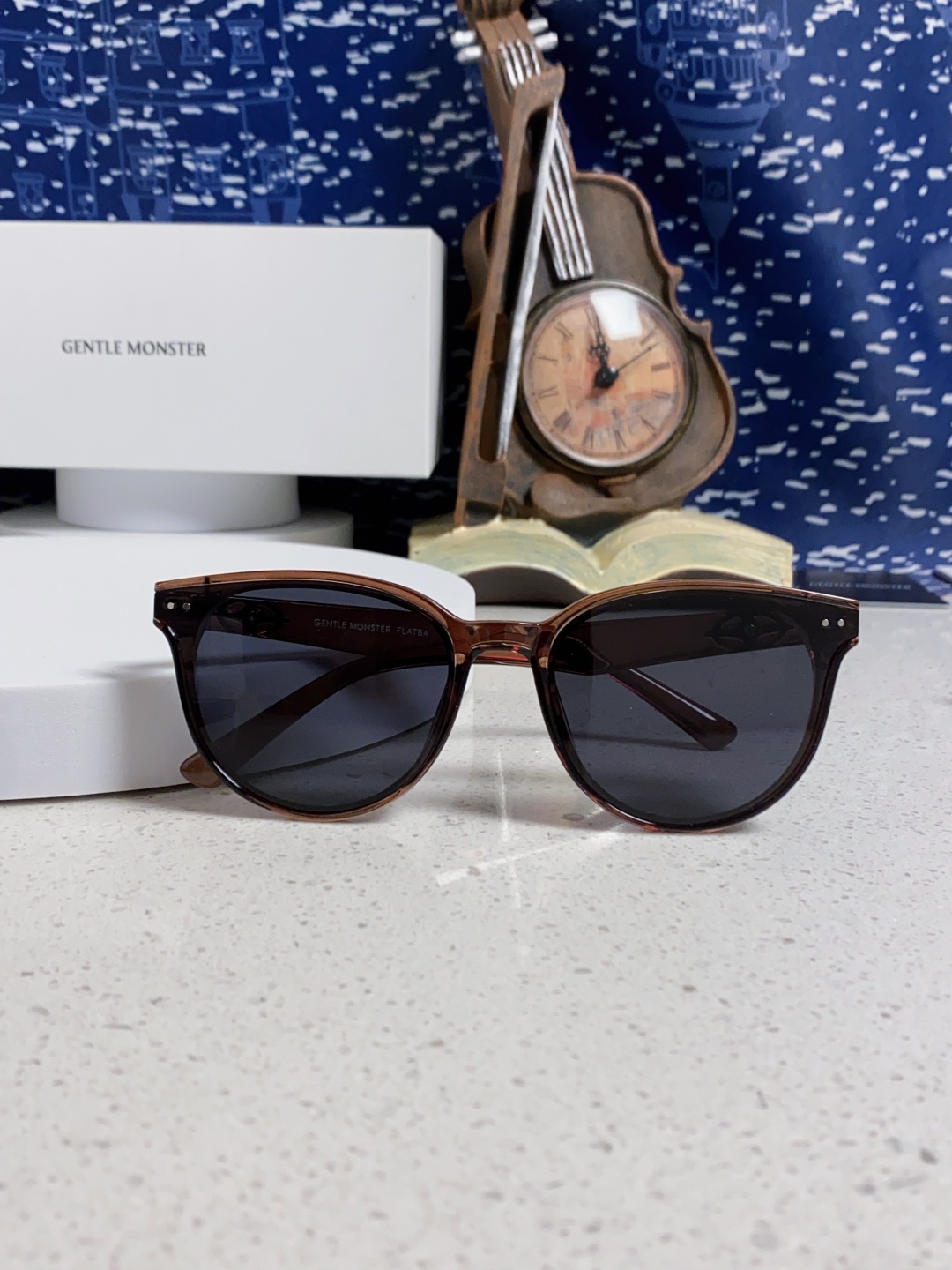 Gentle Moster(GM) 2025新款圆框墨镜女式高端太阳镜防晒防紫外线 唐艺昕同款 型号：T