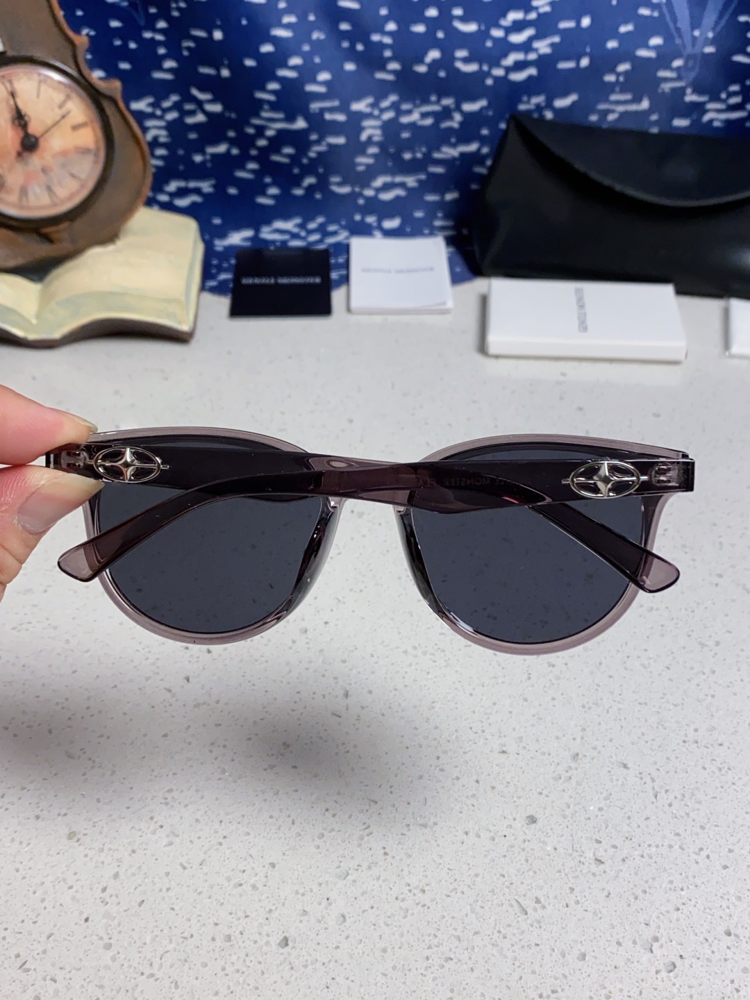 Gentle Moster(GM) 2025新款圆框墨镜女式高端太阳镜防晒防紫外线 唐艺昕同款 型号：T