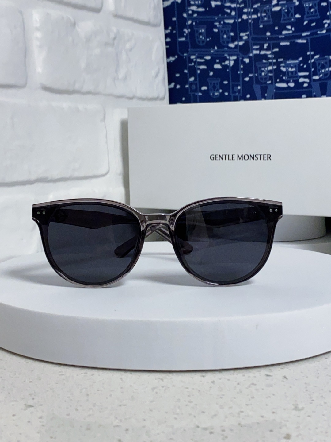 Gentle Moster(GM) 2025新款圆框墨镜女式高端太阳镜防晒防紫外线 唐艺昕同款 型号：T