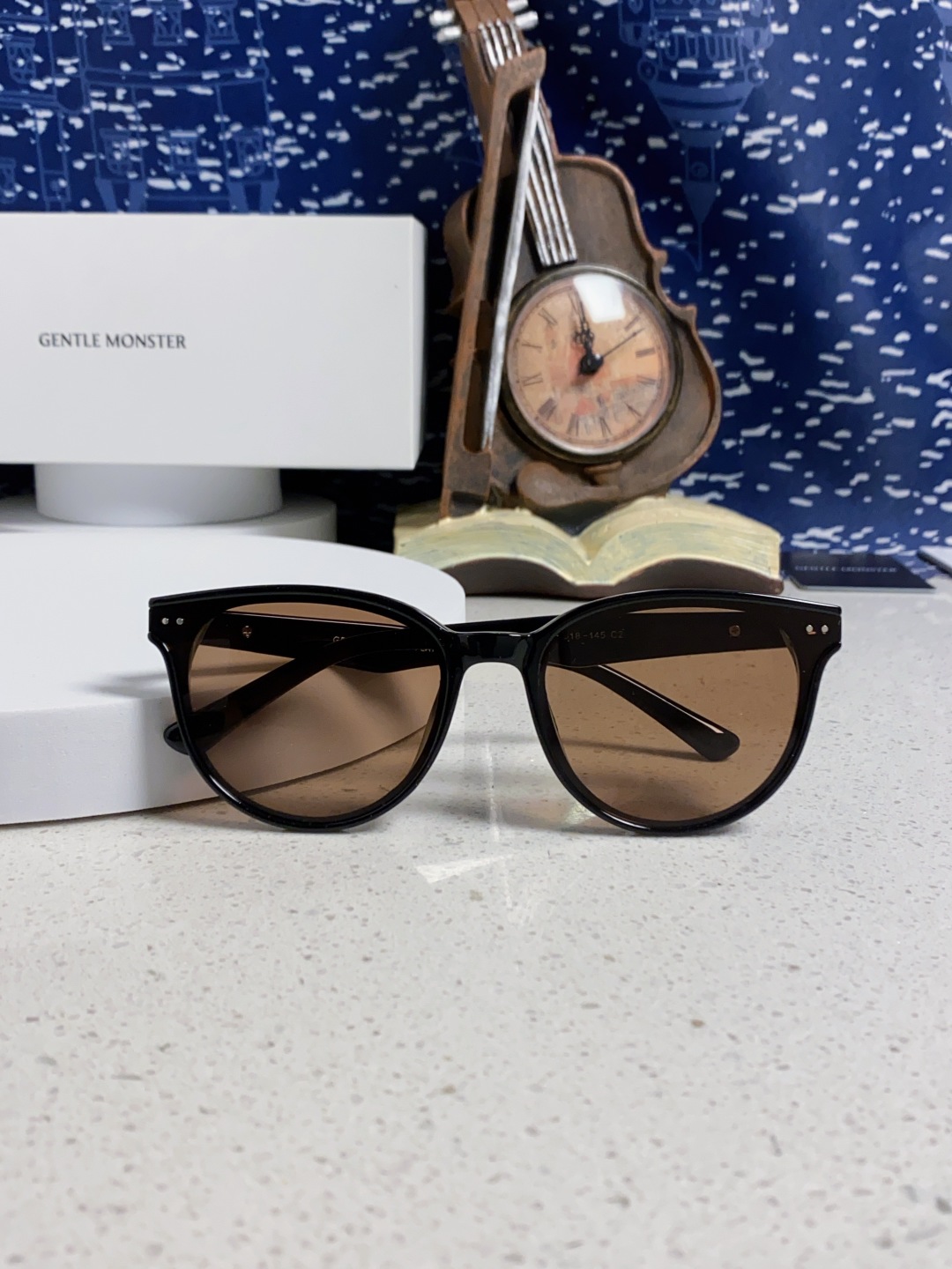 Gentle Moster(GM) 2025新款圆框墨镜女式高端太阳镜防晒防紫外线 唐艺昕同款 型号：T