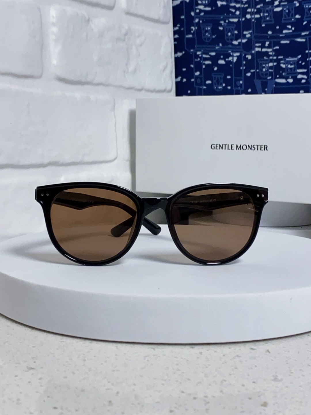 Gentle Moster(GM) 2025新款圆框墨镜女式高端太阳镜防晒防紫外线 唐艺昕同款 型号：T