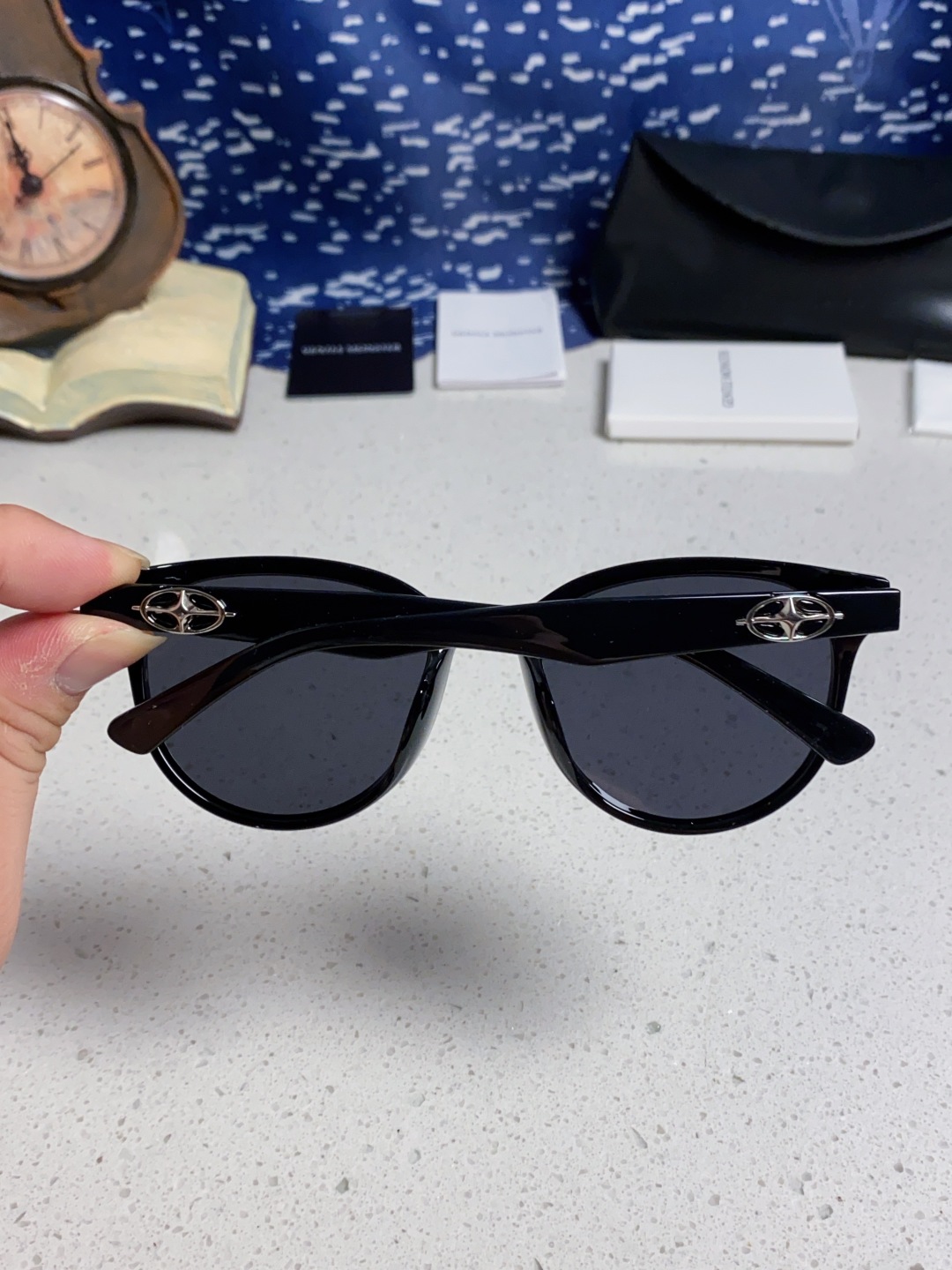 Gentle Moster(GM) 2025新款圆框墨镜女式高端太阳镜防晒防紫外线 唐艺昕同款 型号：T