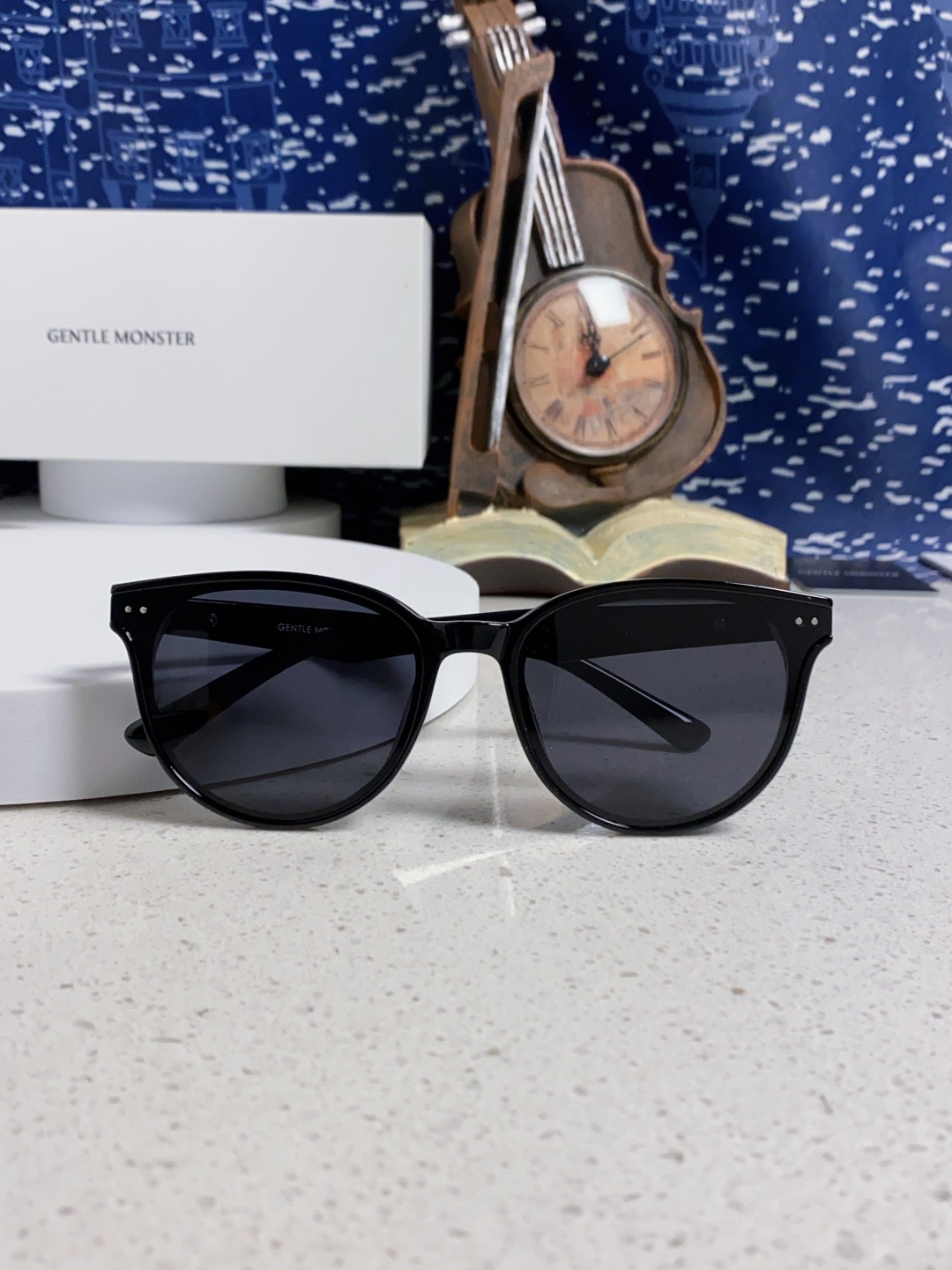 Gentle Moster(GM) 2025新款圆框墨镜女式高端太阳镜防晒防紫外线 唐艺昕同款 型号：T