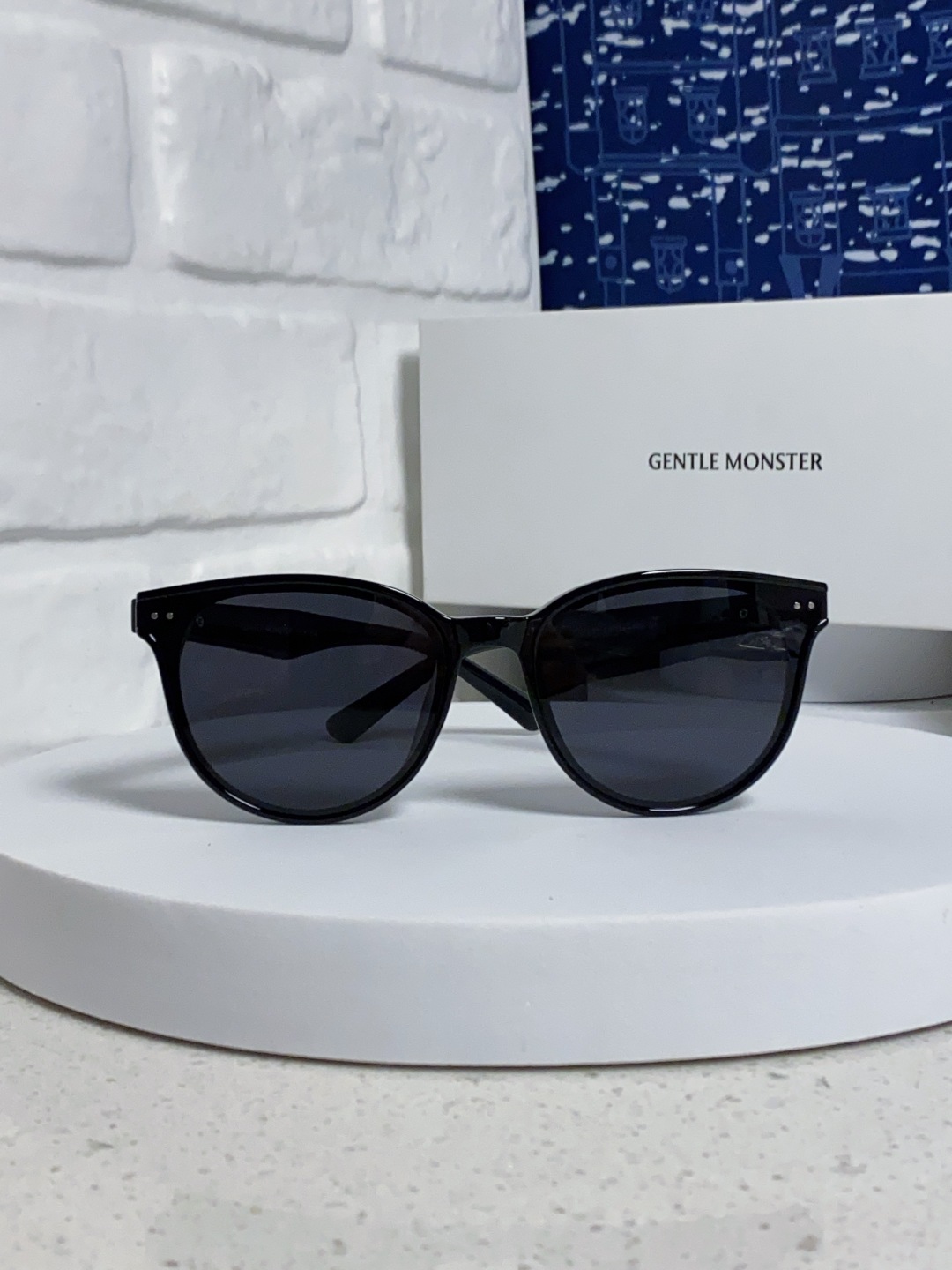 Gentle Moster(GM) 2025新款圆框墨镜女式高端太阳镜防晒防紫外线 唐艺昕同款 型号：T