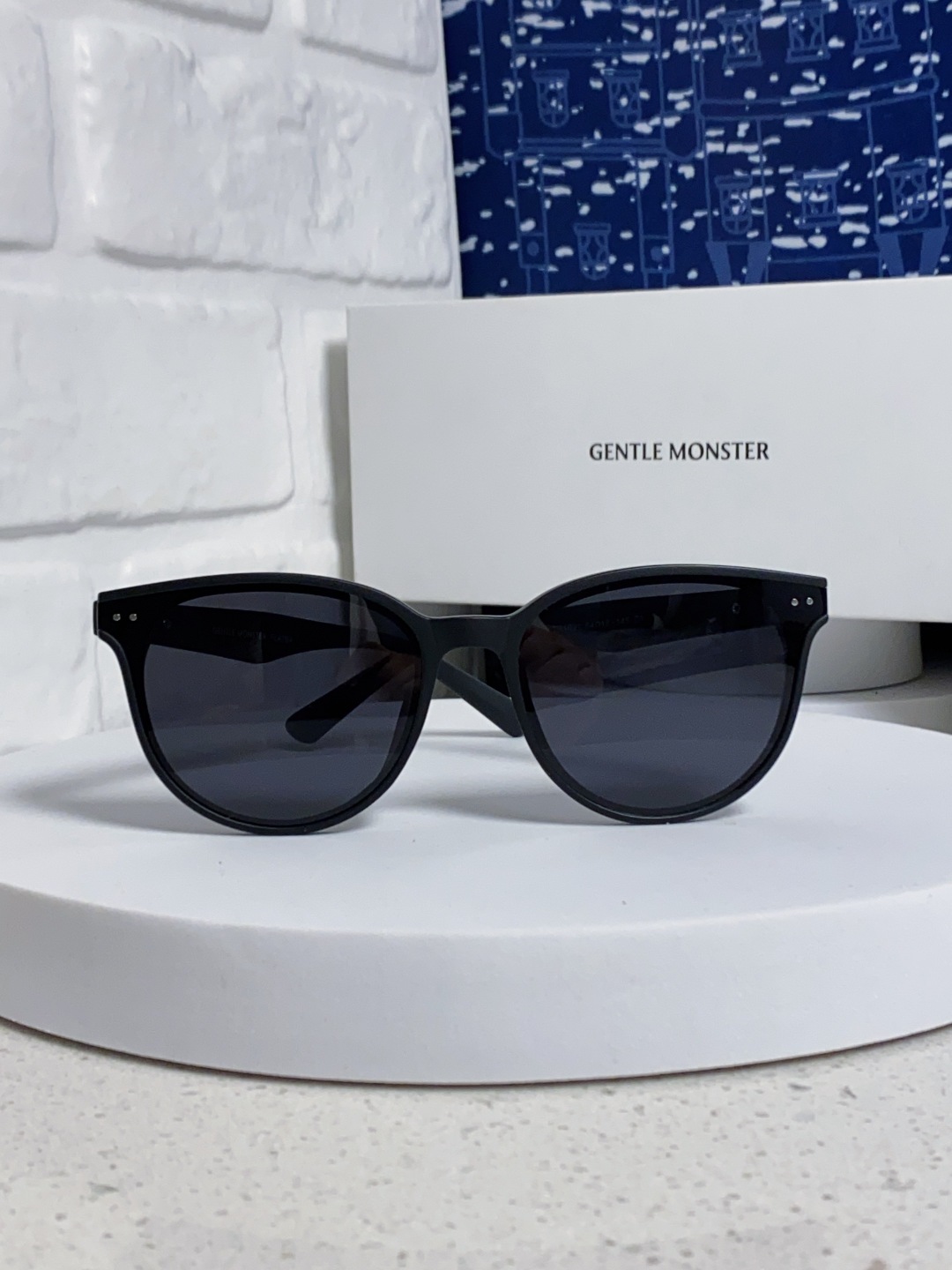 Gentle Moster(GM) 2025新款圆框墨镜女式高端太阳镜防晒防紫外线 唐艺昕同款 型号：T