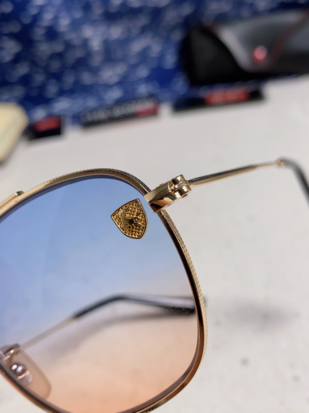 RayBan雷朋&法拉利联名 2025新款双梁小框复古个性 前卫 墨镜潮酷模特款板材高质感物美 RB35