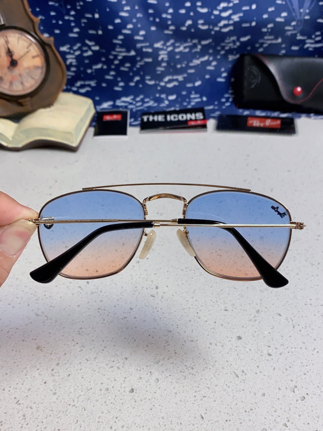 RayBan雷朋&法拉利联名 2025新款双梁小框复古个性 前卫 墨镜潮酷模特款板材高质感物美 RB35