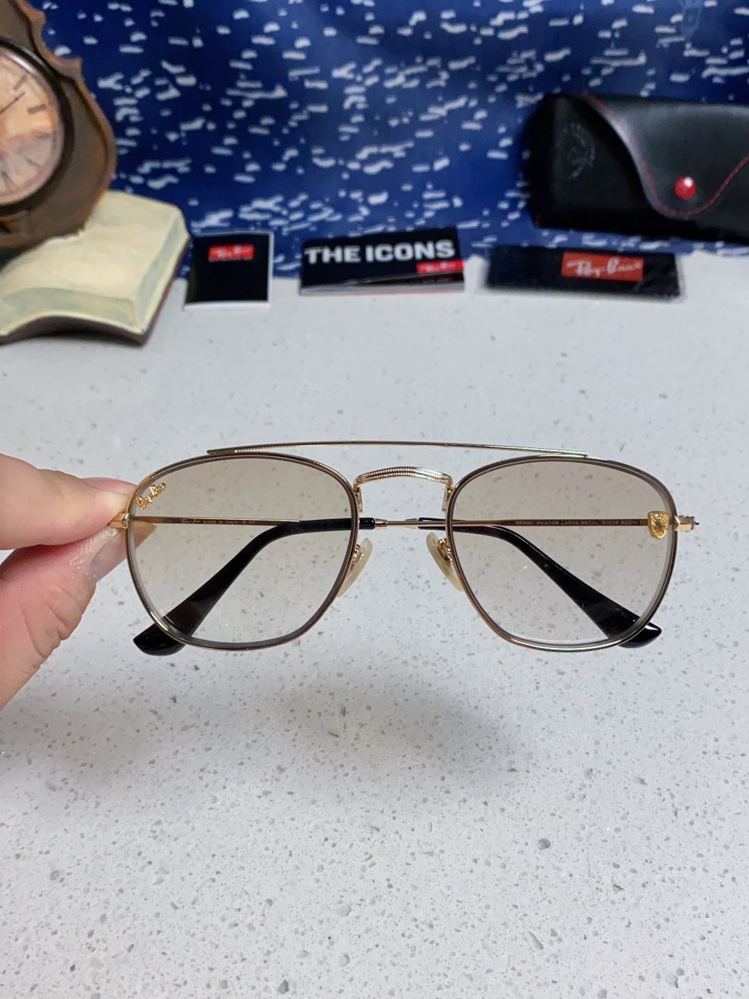 RayBan雷朋&法拉利联名 2025新款双梁小框复古个性 前卫 墨镜潮酷模特款板材高质感物美 RB35