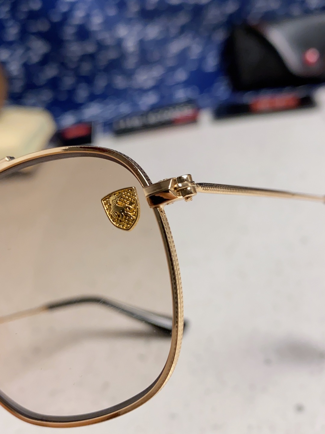 RayBan雷朋&法拉利联名 2025新款双梁小框复古个性 前卫 墨镜潮酷模特款板材高质感物美 RB35