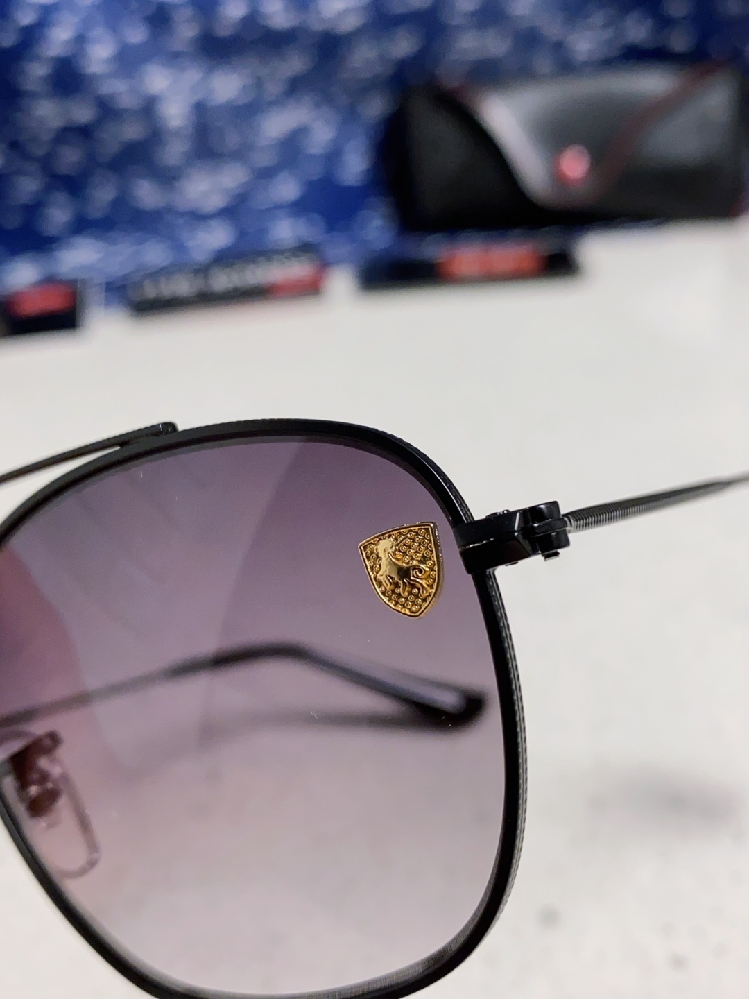 RayBan雷朋&法拉利联名 2025新款双梁小框复古个性 前卫 墨镜潮酷模特款板材高质感物美 RB35