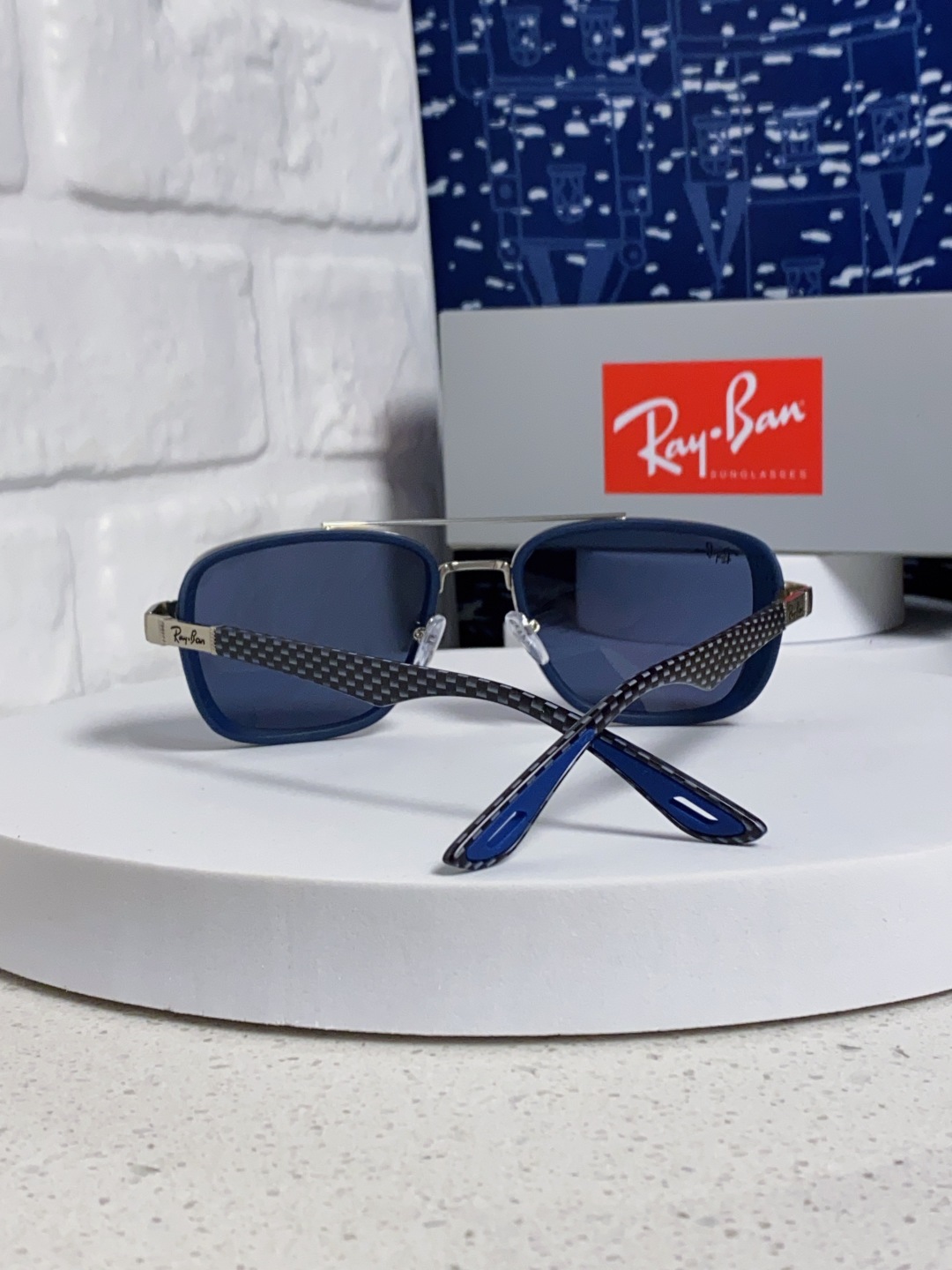 RayBan雷朋 2025新款外贸金属INS风方形时尚个性大框太阳镜个性复古男女潮墨镜 碳纤维 风挡风镜