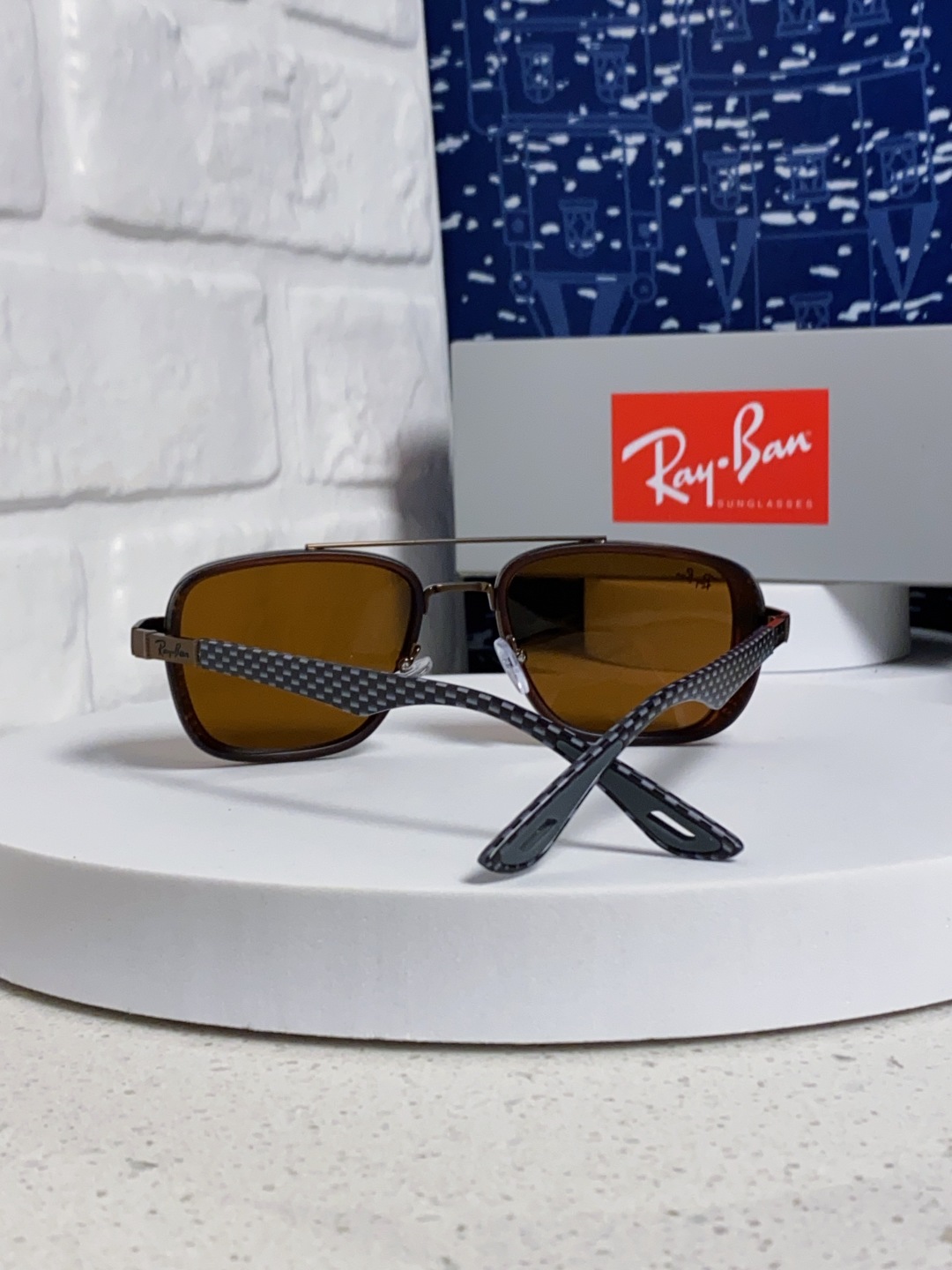 RayBan雷朋 2025新款外贸金属INS风方形时尚个性大框太阳镜个性复古男女潮墨镜 碳纤维 风挡风镜