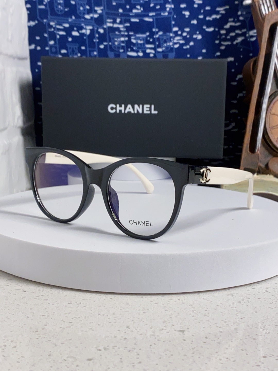 Chanel香奈儿 2025新款人气王千金大小姐香奶奶素颜神器黑框近视眼镜女士 可配度数