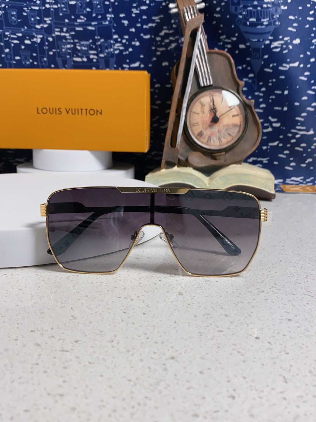LouisVuitton路易威登 2025新款LV欧美高端男方框连体护目太阳眼欧洲站博主开车防紫外线墨镜