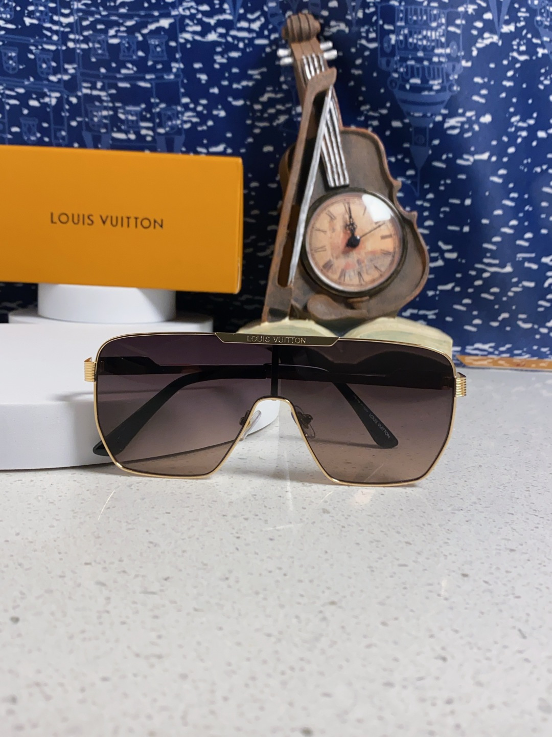 LouisVuitton路易威登 2025新款LV欧美高端男方框连体护目太阳眼欧洲站博主开车防紫外线墨镜