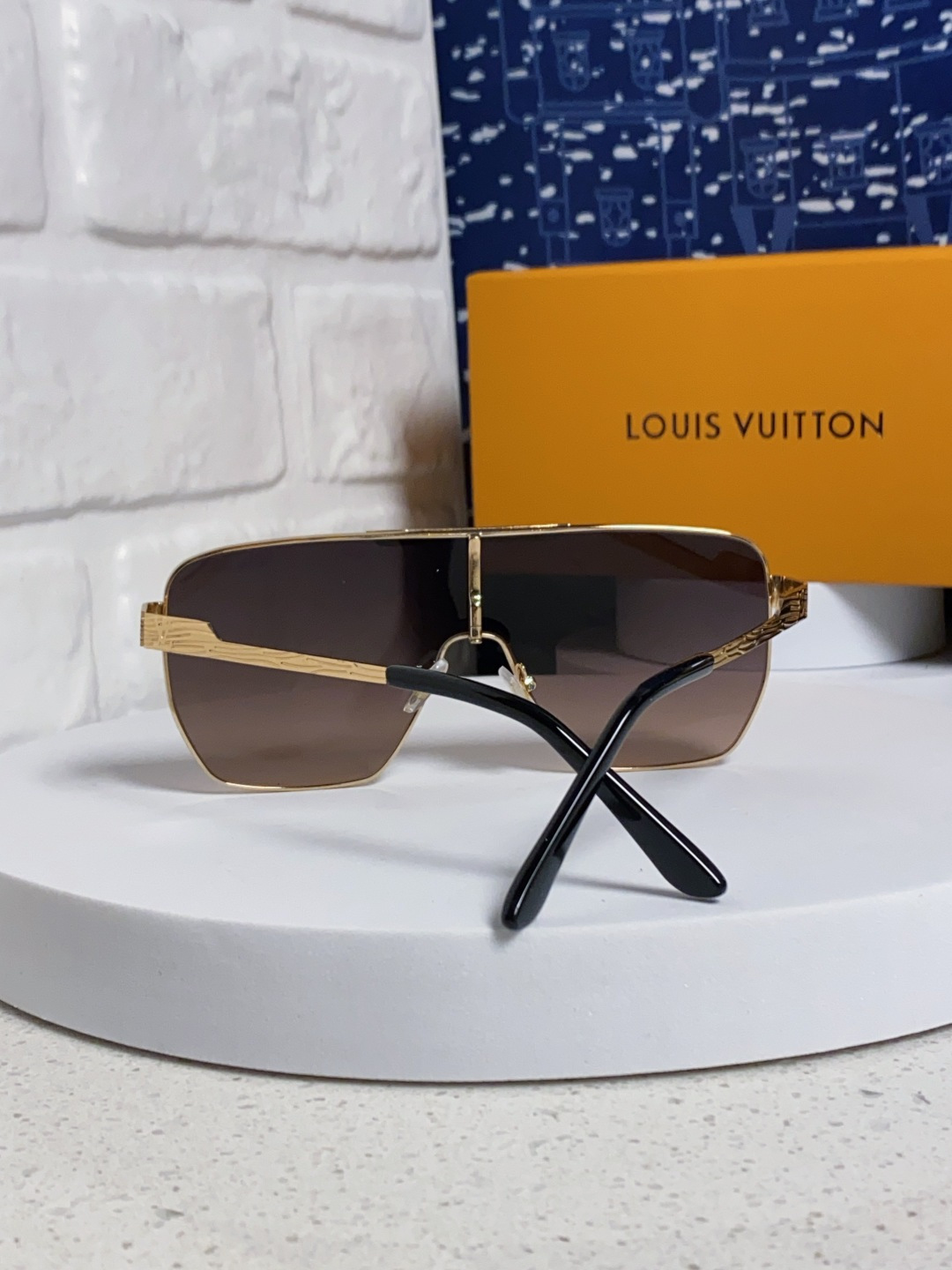 LouisVuitton路易威登 2025新款LV欧美高端男方框连体护目太阳眼欧洲站博主开车防紫外线墨镜