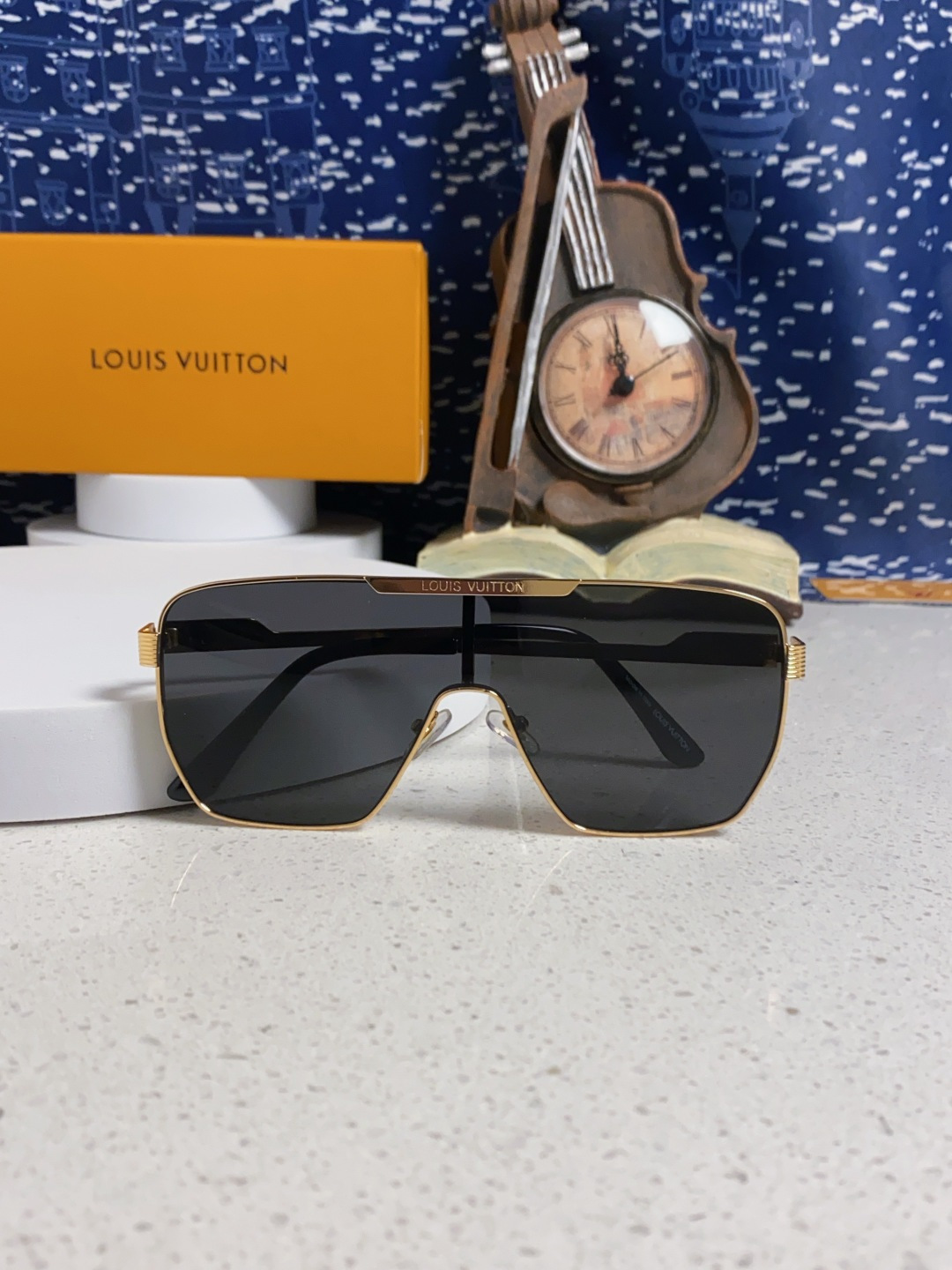 LouisVuitton路易威登 2025新款LV欧美高端男方框连体护目太阳眼欧洲站博主开车防紫外线墨镜