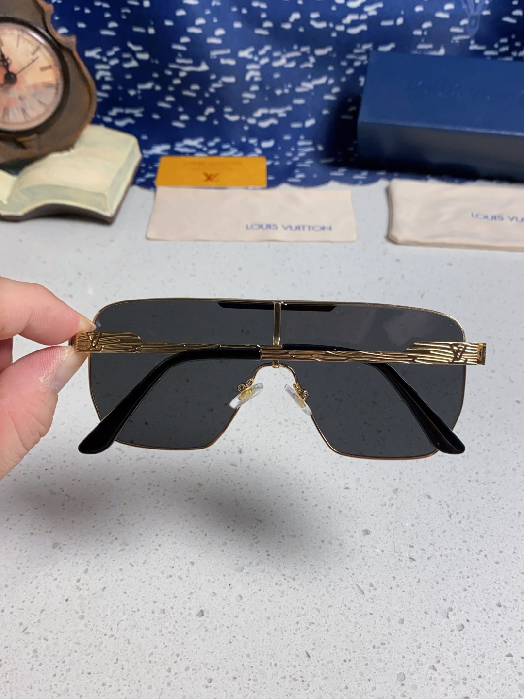 LouisVuitton路易威登 2025新款LV欧美高端男方框连体护目太阳眼欧洲站博主开车防紫外线墨镜
