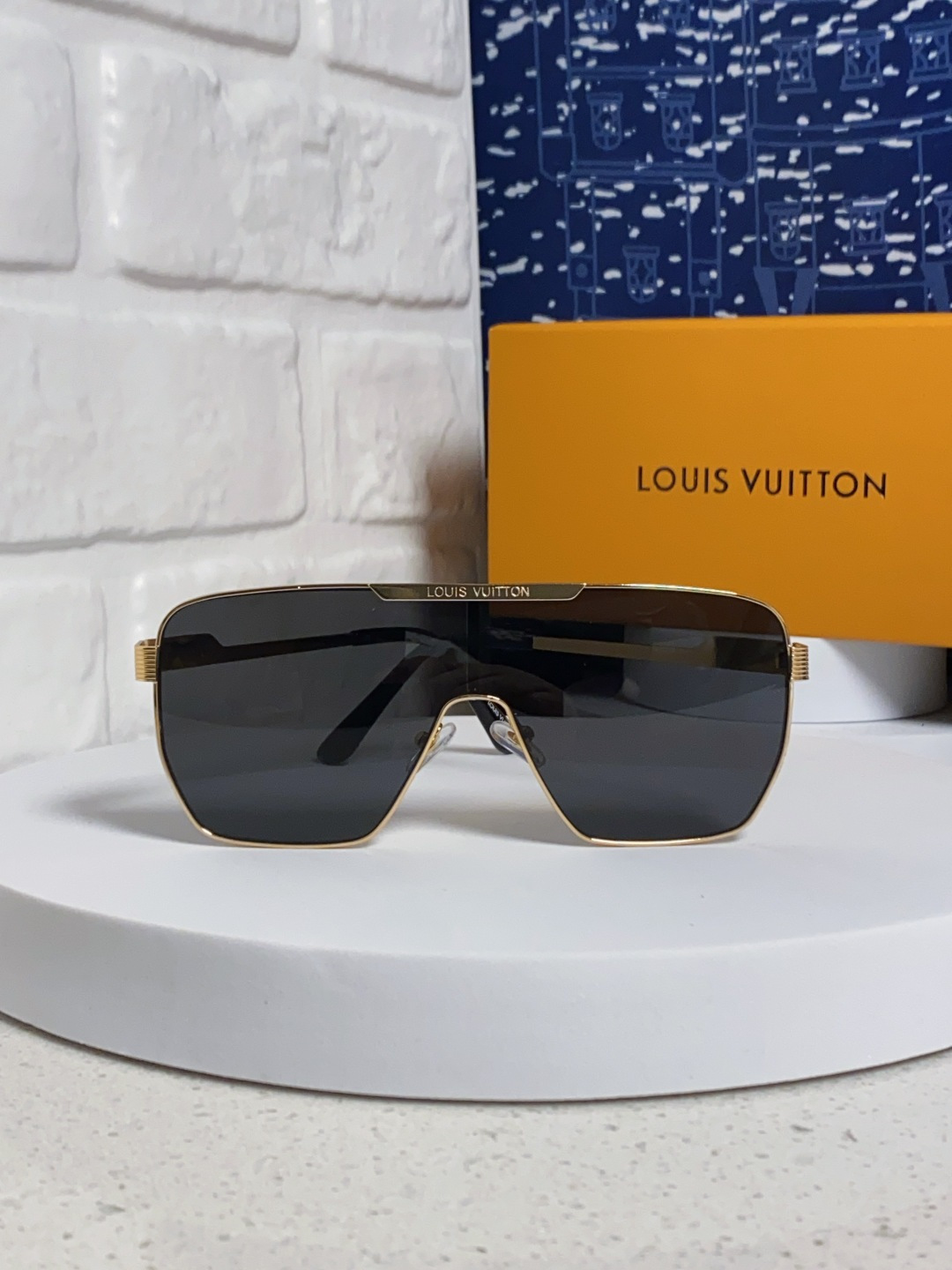 LouisVuitton路易威登 2025新款LV欧美高端男方框连体护目太阳眼欧洲站博主开车防紫外线墨镜