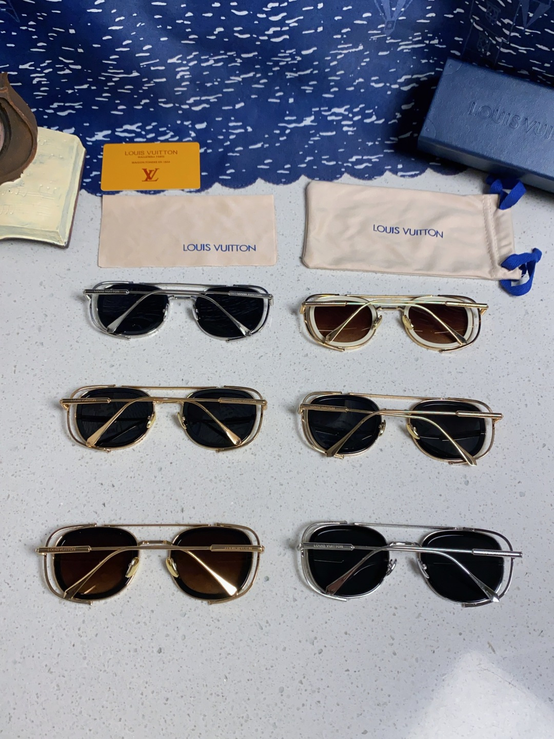 LouisVuitton路易威登 2025新款欧美男女圆框LV个性复古太阳眼欧洲站小红书前卫镂空防晒墨镜