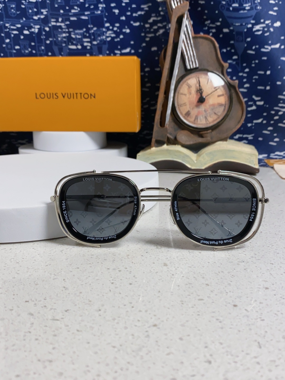 LouisVuitton路易威登 2025新款欧美男女圆框LV个性复古太阳眼欧洲站小红书前卫镂空防晒墨镜