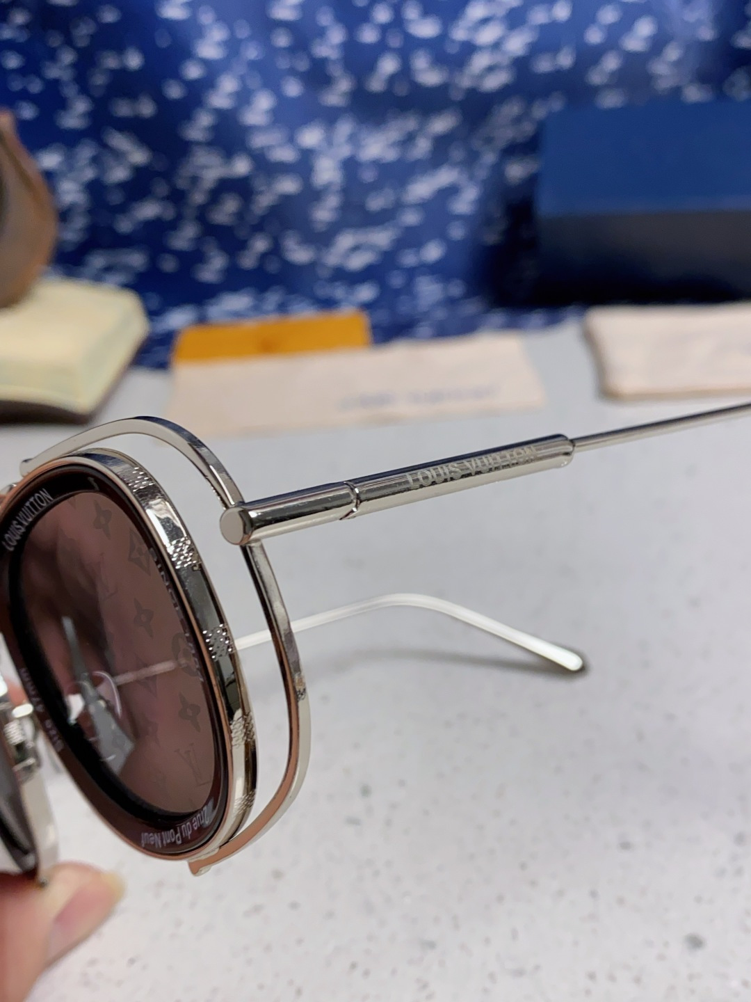LouisVuitton路易威登 2025新款欧美男女圆框LV个性复古太阳眼欧洲站小红书前卫镂空防晒墨镜