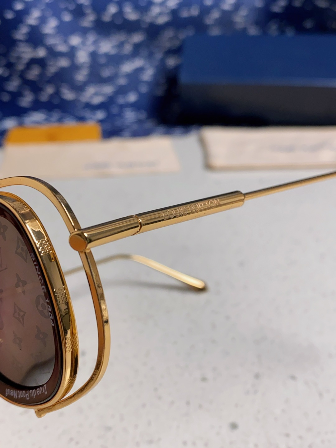LouisVuitton路易威登 2025新款欧美男女圆框LV个性复古太阳眼欧洲站小红书前卫镂空防晒墨镜