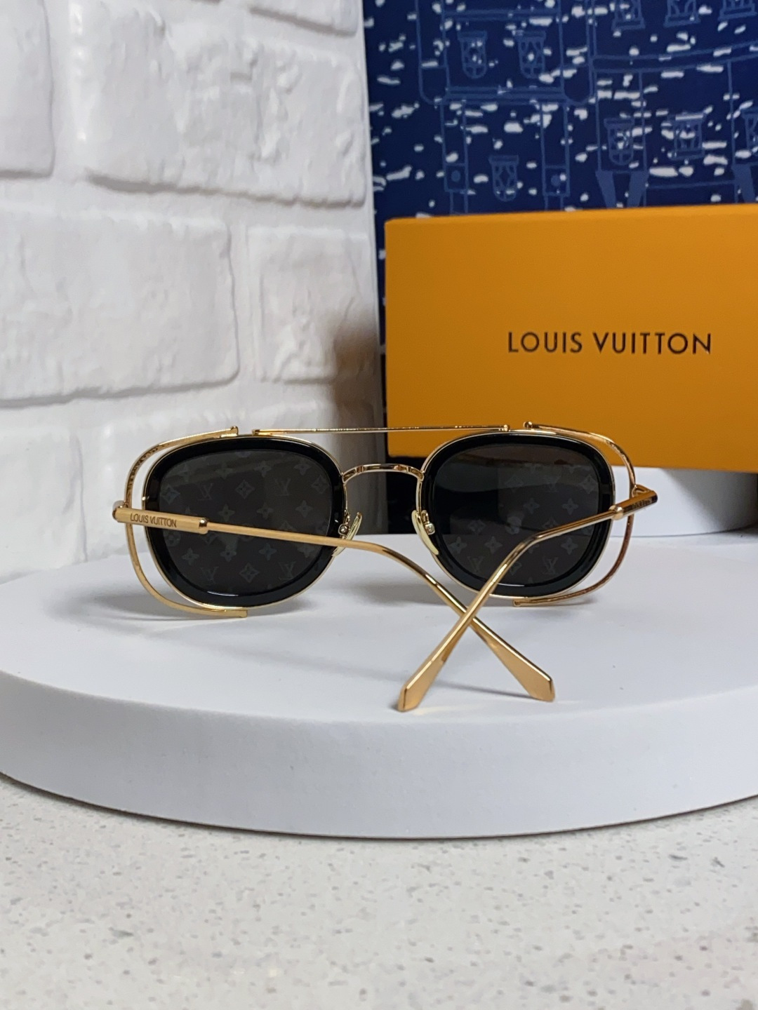 LouisVuitton路易威登 2025新款欧美男女圆框LV个性复古太阳眼欧洲站小红书前卫镂空防晒墨镜