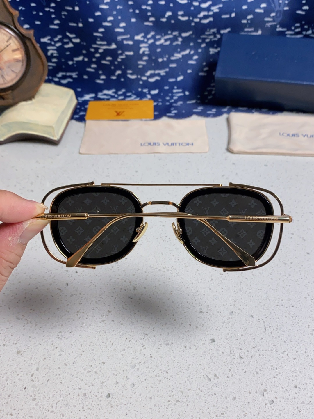 LouisVuitton路易威登 2025新款欧美男女圆框LV个性复古太阳眼欧洲站小红书前卫镂空防晒墨镜