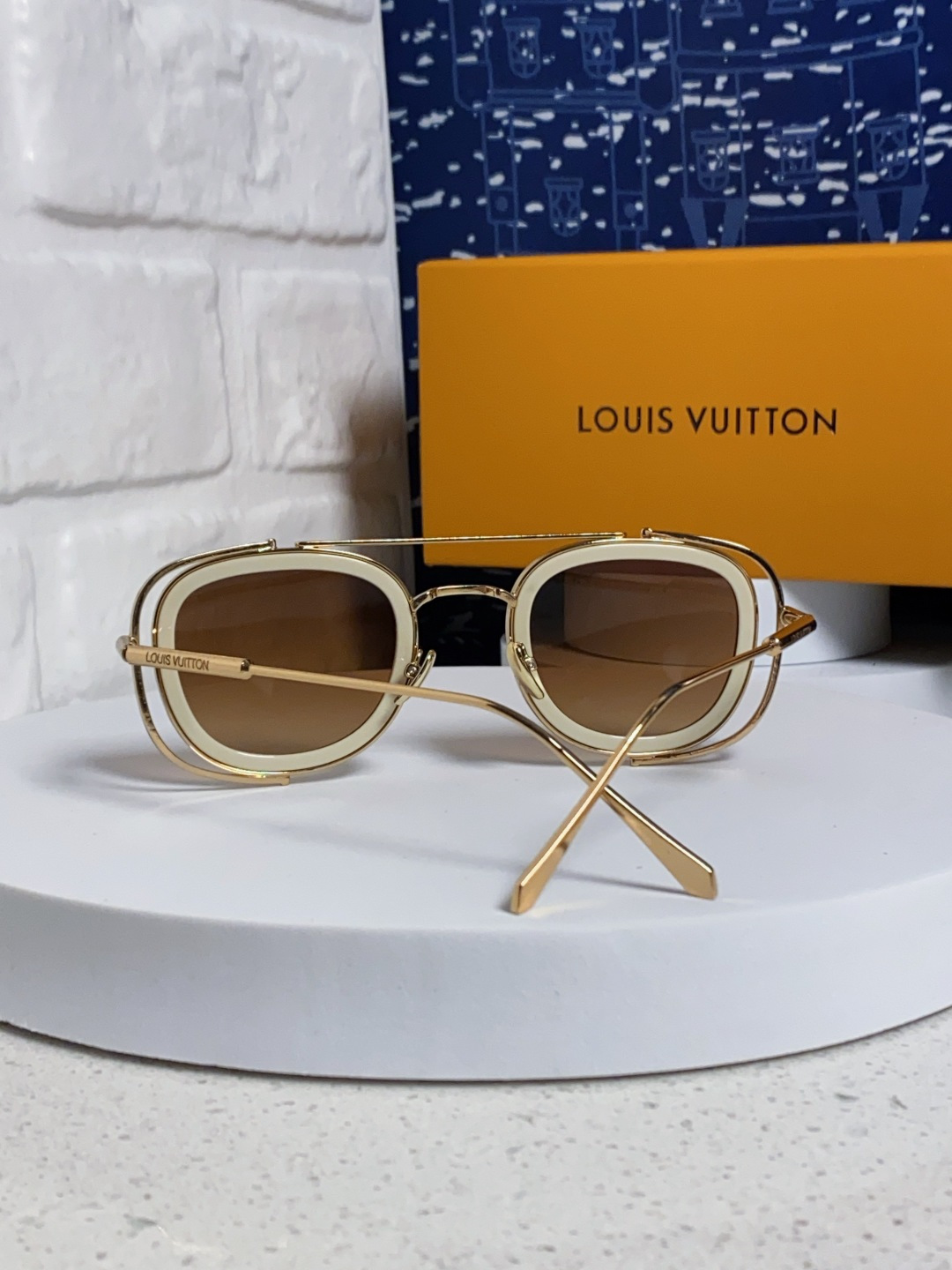 LouisVuitton路易威登 2025新款欧美男女圆框LV个性复古太阳眼欧洲站小红书前卫镂空防晒墨镜