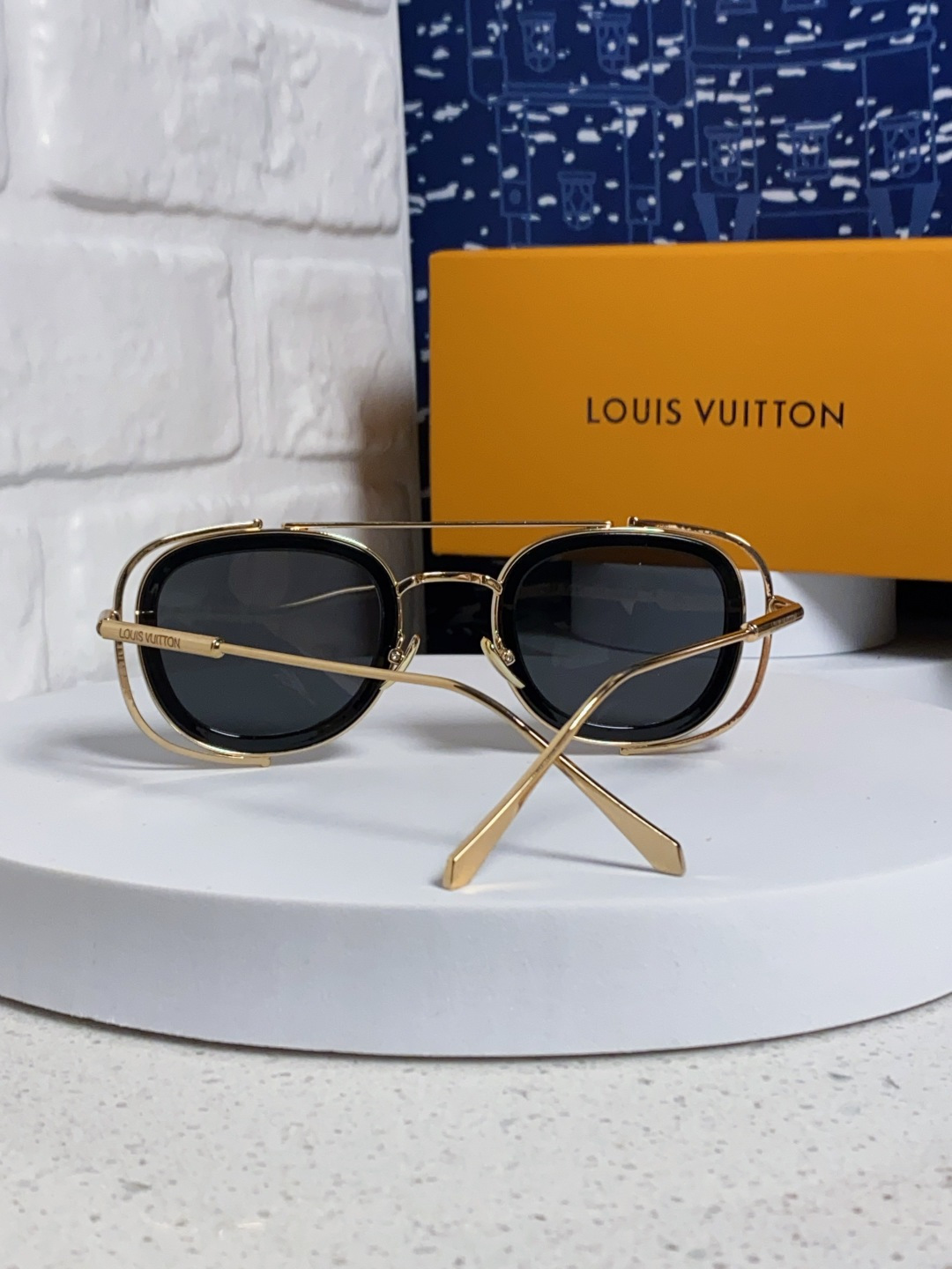 LouisVuitton路易威登 2025新款欧美男女圆框LV个性复古太阳眼欧洲站小红书前卫镂空防晒墨镜