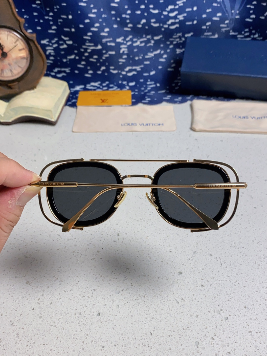 LouisVuitton路易威登 2025新款欧美男女圆框LV个性复古太阳眼欧洲站小红书前卫镂空防晒墨镜