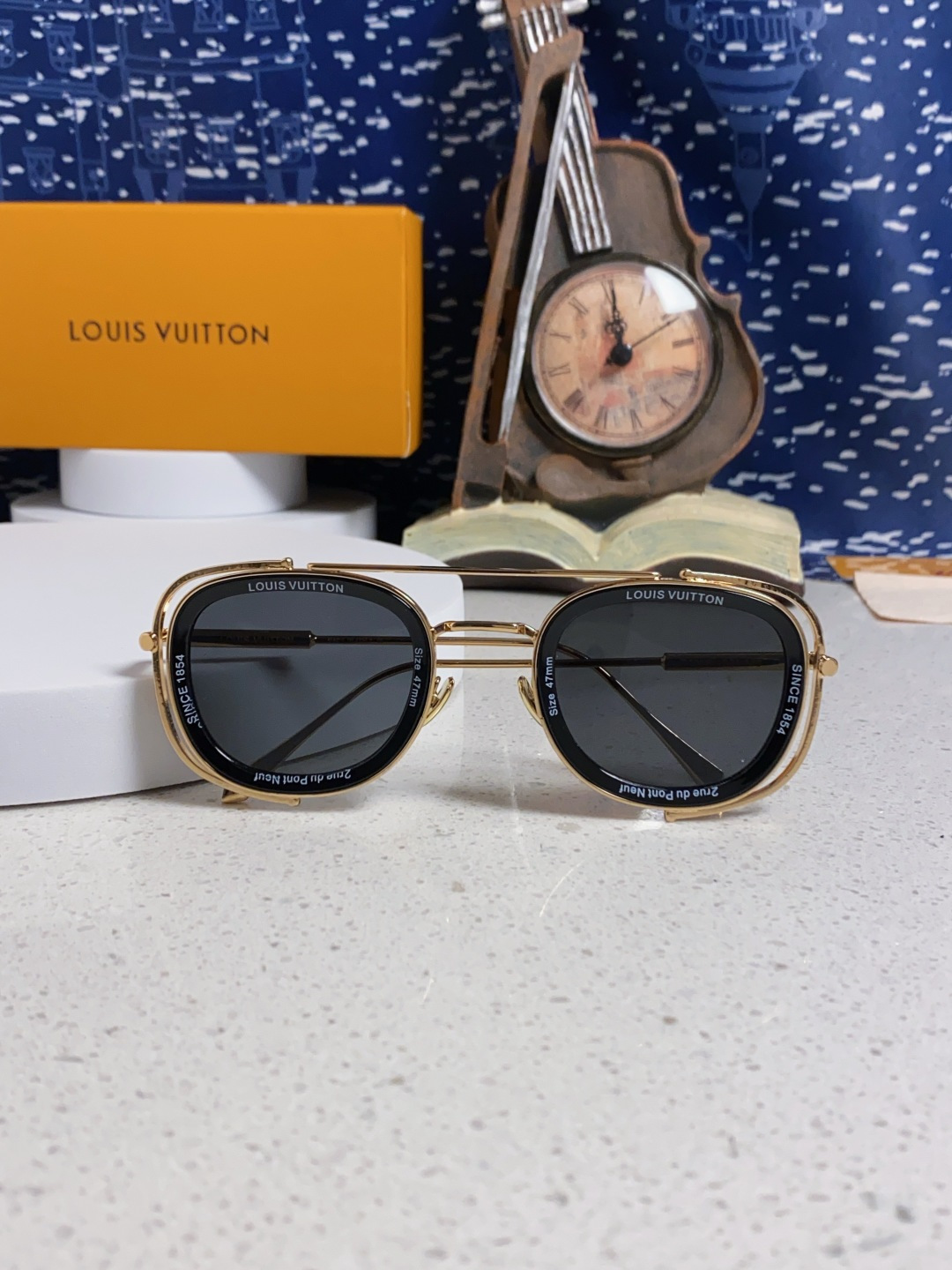 LouisVuitton路易威登 2025新款欧美男女圆框LV个性复古太阳眼欧洲站小红书前卫镂空防晒墨镜