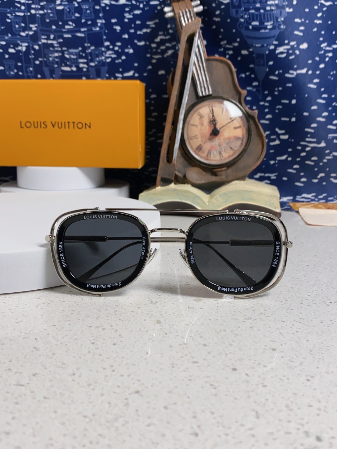 LouisVuitton路易威登 2025新款欧美男女圆框LV个性复古太阳眼欧洲站小红书前卫镂空防晒墨镜