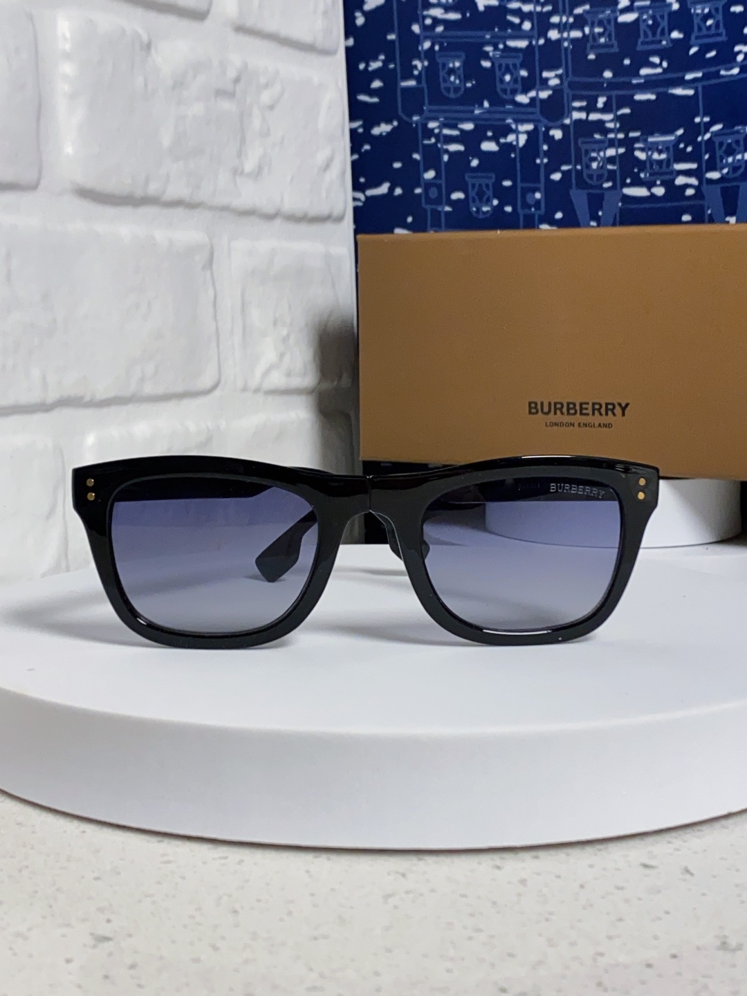 Burberry巴宝莉 2025新款潮牌太阳眼镜男女通用款太阳镜墨镜高品质折叠眼镜 口袋眼镜