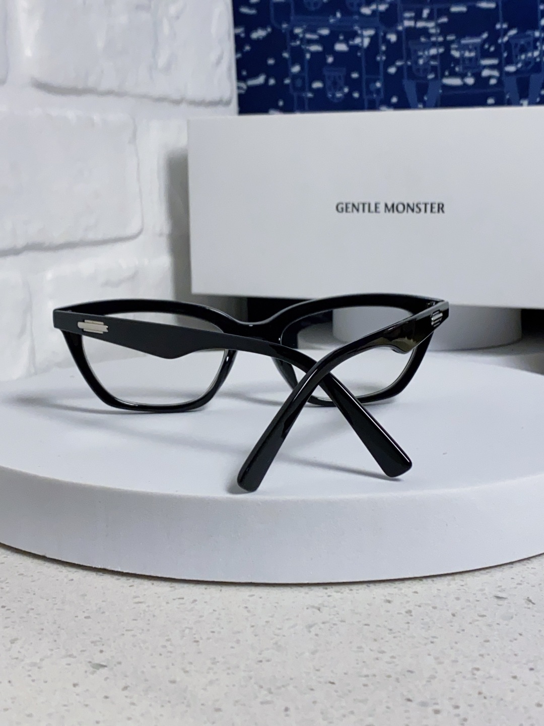 Gentle Moster(GM) Gm猫眼素颜平光镜女防蓝光学生近视眼镜 有度数眼镜框圆脸显瘦 型号：