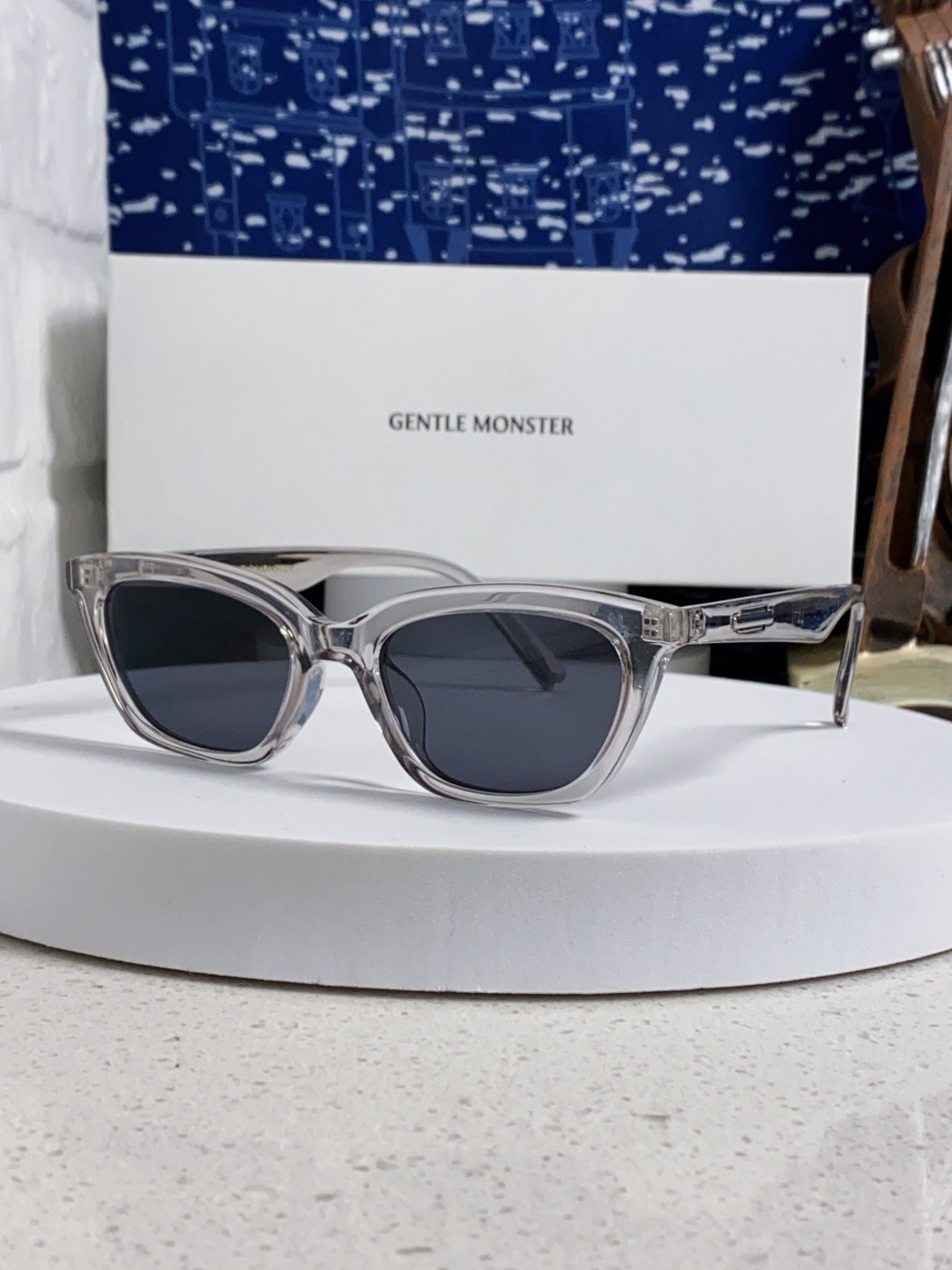 Gentle Moster(GM) Gm猫眼素颜平光镜女防蓝光学生近视眼镜 有度数眼镜框圆脸显瘦 型号：