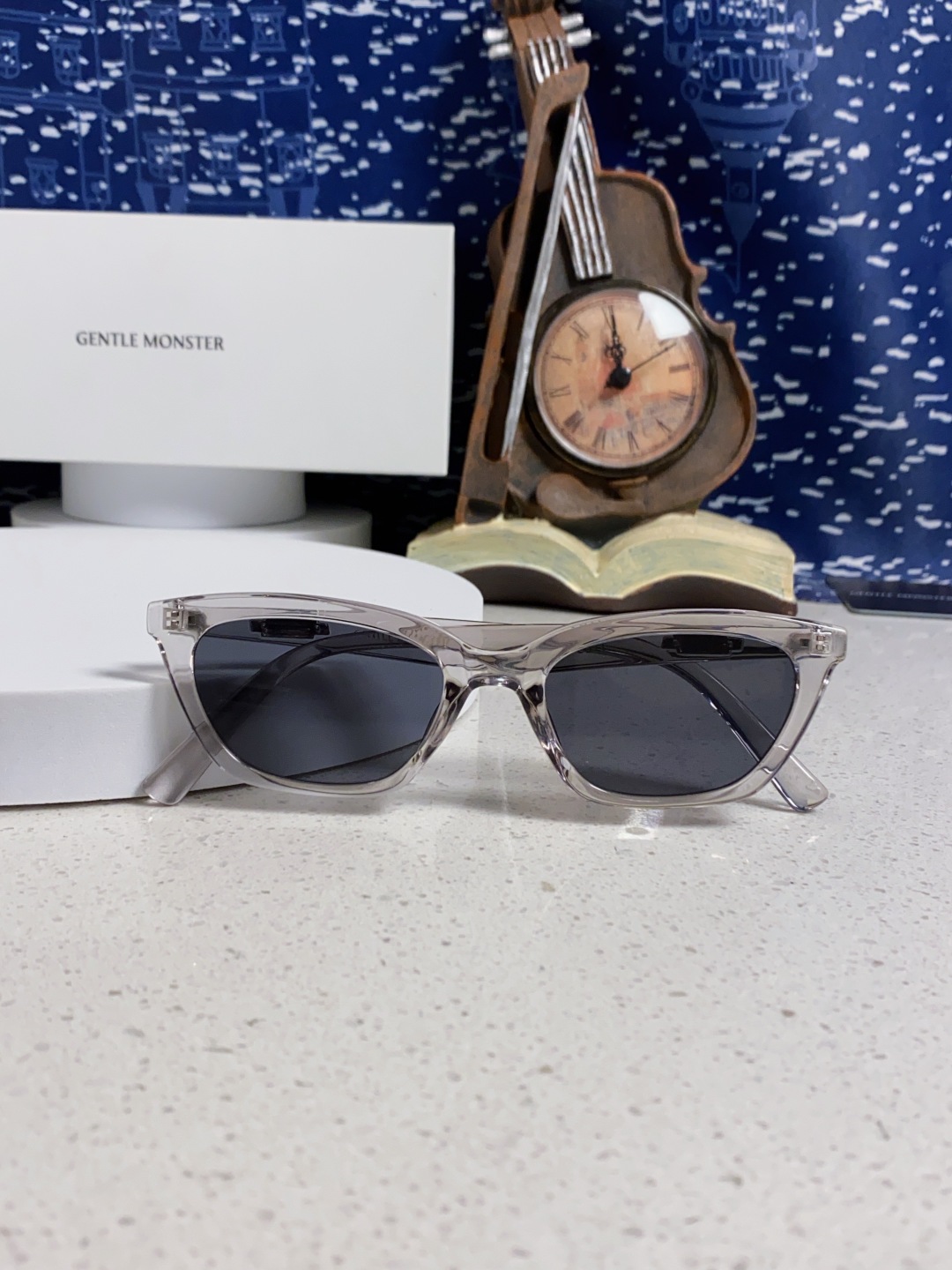 Gentle Moster(GM) Gm猫眼素颜平光镜女防蓝光学生近视眼镜 有度数眼镜框圆脸显瘦 型号：