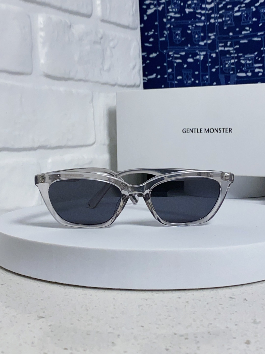 Gentle Moster(GM) Gm猫眼素颜平光镜女防蓝光学生近视眼镜 有度数眼镜框圆脸显瘦 型号：