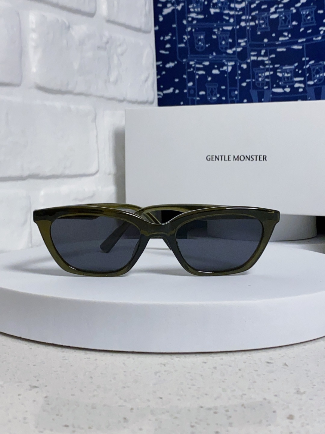 Gentle Moster(GM) Gm猫眼素颜平光镜女防蓝光学生近视眼镜 有度数眼镜框圆脸显瘦 型号：