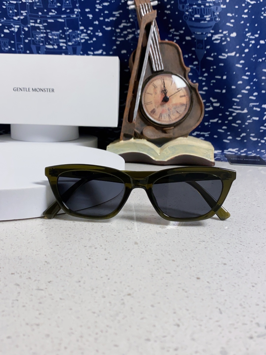 Gentle Moster(GM) Gm猫眼素颜平光镜女防蓝光学生近视眼镜 有度数眼镜框圆脸显瘦 型号：