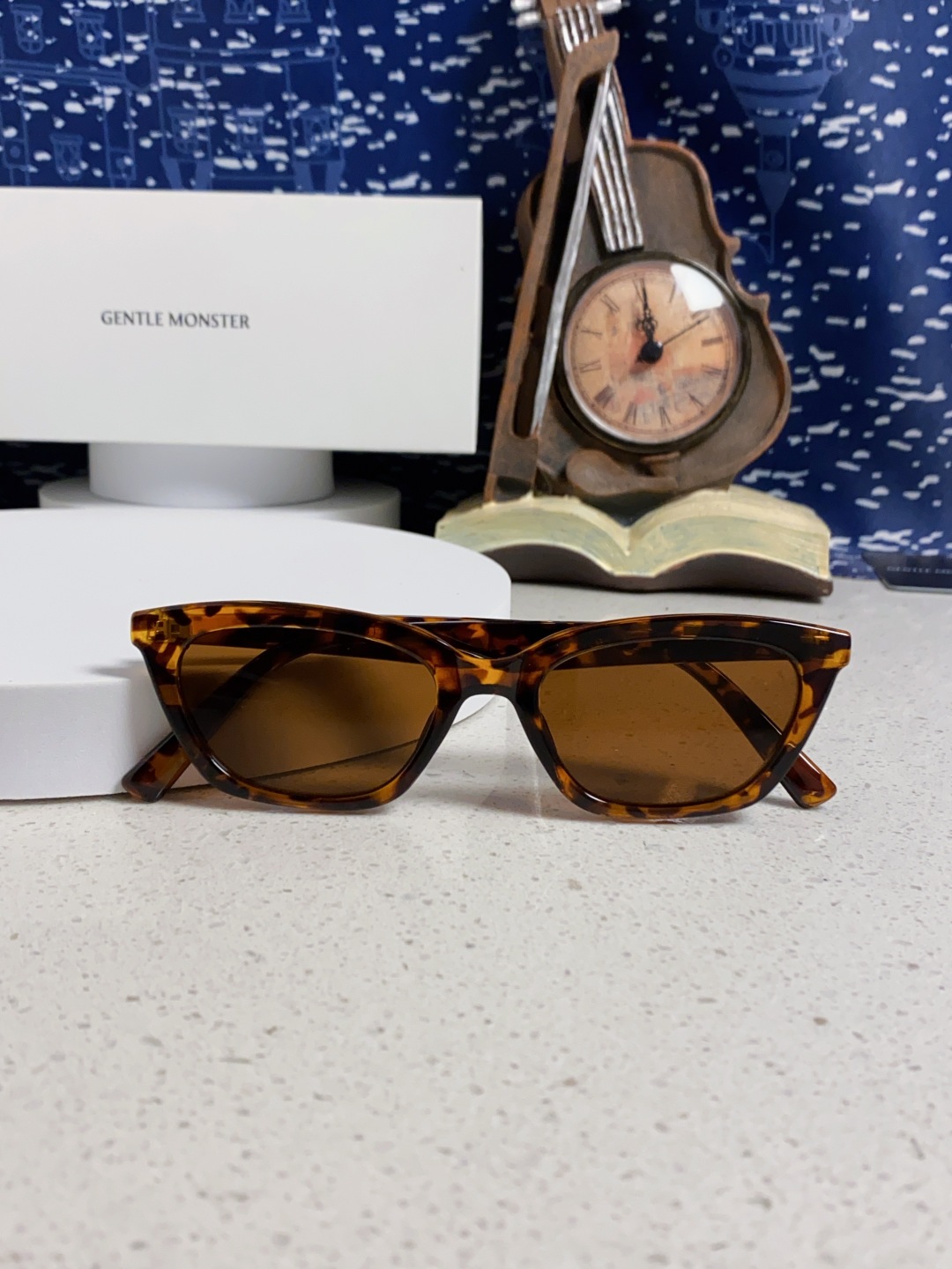 Gentle Moster(GM) Gm猫眼素颜平光镜女防蓝光学生近视眼镜 有度数眼镜框圆脸显瘦 型号：