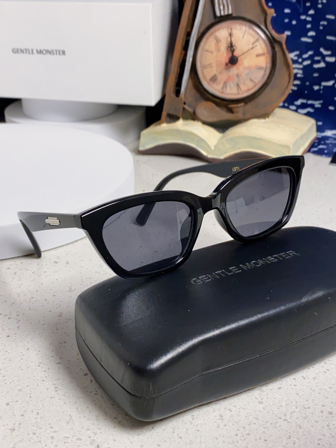 Gentle Moster(GM) Gm猫眼素颜平光镜女防蓝光学生近视眼镜 有度数眼镜框圆脸显瘦 型号：