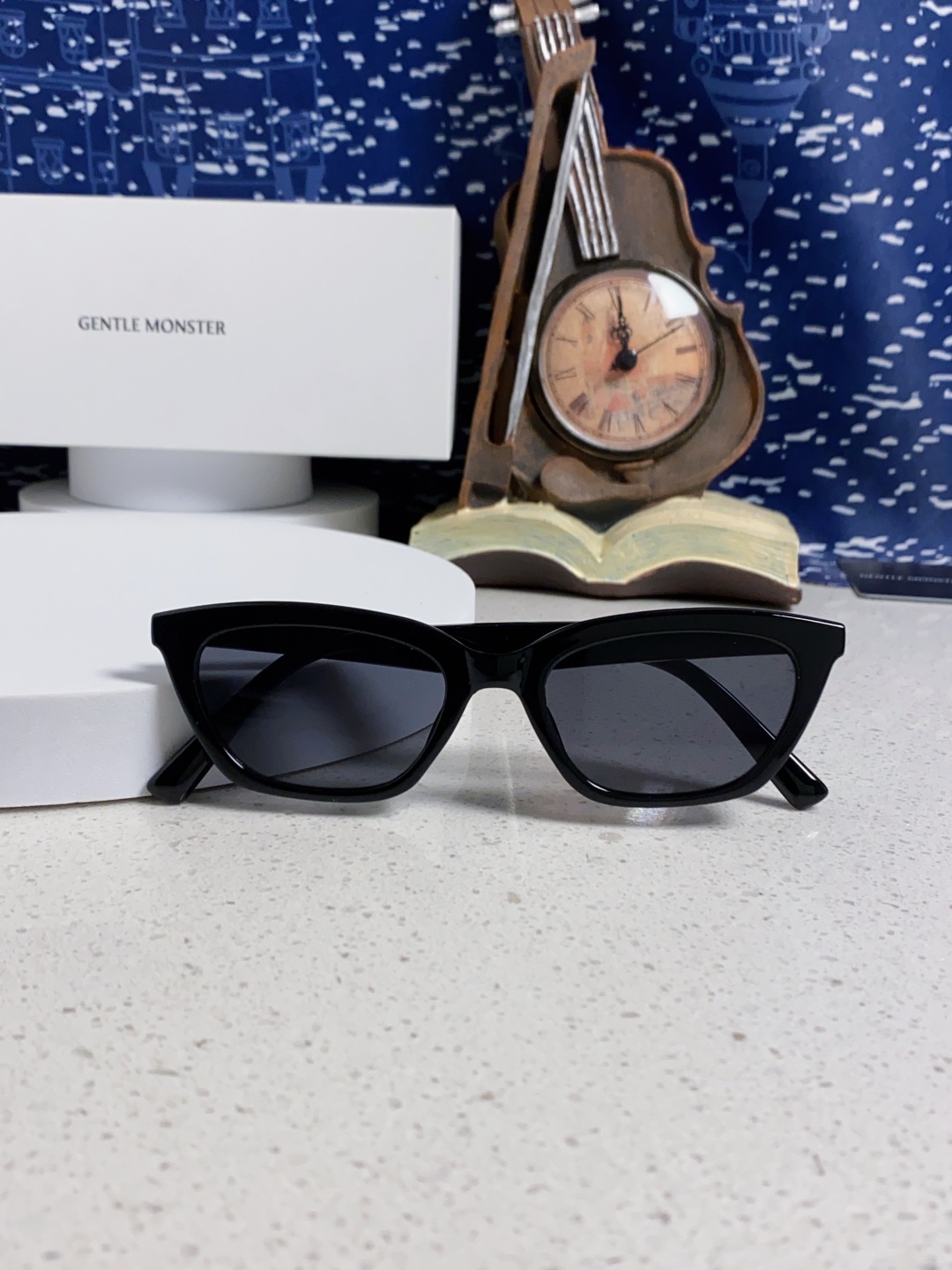 Gentle Moster(GM) Gm猫眼素颜平光镜女防蓝光学生近视眼镜 有度数眼镜框圆脸显瘦 型号：